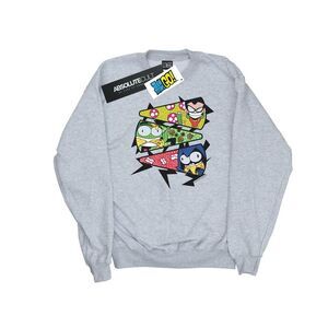 DC Comics Girls Teen Titans Go Pizza Slice Sweatshirt / Sports Grey
